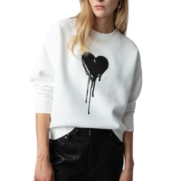 ZADIG & VOLTAIRE Oscar Melting Heart Sweatshirt - Picture 1 of 7